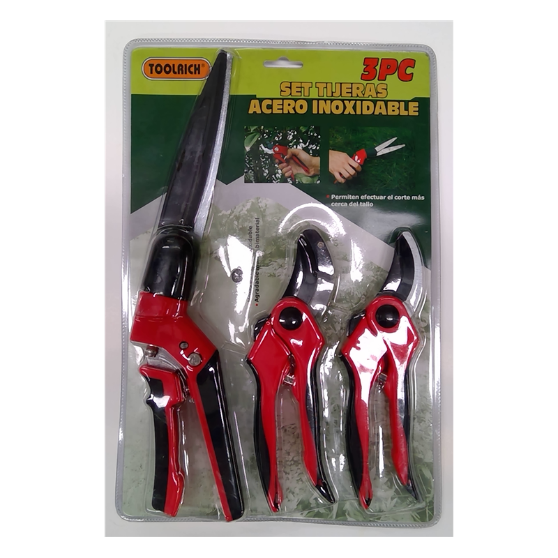 SET TIJERAS ACERO INOXIDABLE 3PC 5080010 