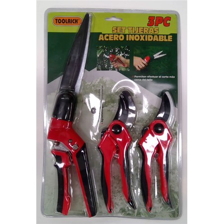 SET TIJERAS ACERO INOXIDABLE 3PC 5080010 