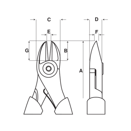 ALICATE DE CORTE LATERAL 1802101D-180 