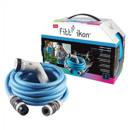 MANGUERA IKON FITT AZUL 15 MTS PISTOLA 