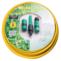 KIT MANGUERA ECO JARDIN R/15mm 15 MTS AMARILLA 