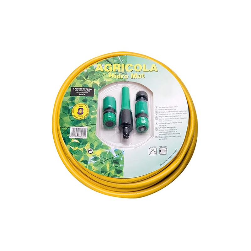 KIT MANGUERA ECO JARDIN R/15mm 15 MTS AMARILLA 