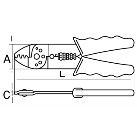 ALICATE P/TERMNO AISLADOS 220mm CR B 03  