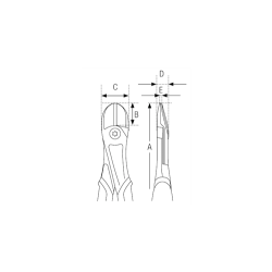 ALICATE DE CORTE DIAGONAL 21HDGC-200IP 
