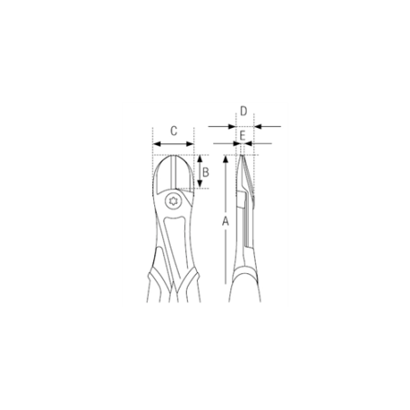 ALICATE DE CORTE DIAGONAL 21HDGC-200IP 