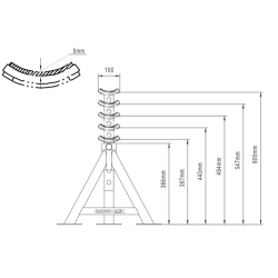 CABALLETE P/VEH 8tn 1P  BH3HD8000  2