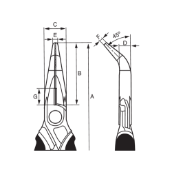 ALICATE BOC SEMIRED CURVADO PVC 2 2427 D-200  2