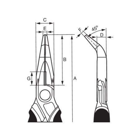 ALICATE BOC SEMIRED CURVADO PVC 2 2427 D-200 