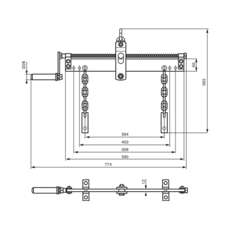 BARRA SOPORTE MOTORES BH6AC1-680A 