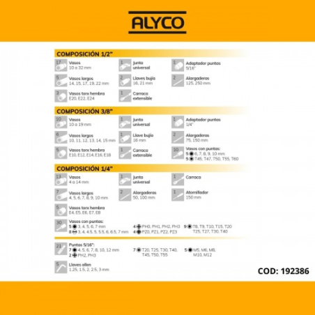 192386 JUEGO HERRAM155 PZAS  