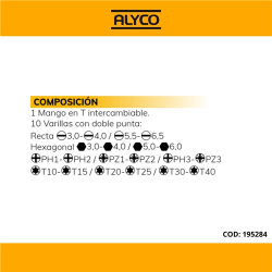 195284 JG 20 EN 1 MANGO EN T10 VARILLAS   2