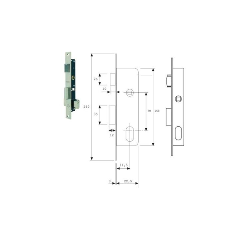 CERRADURA TESA 2226-12 NM 