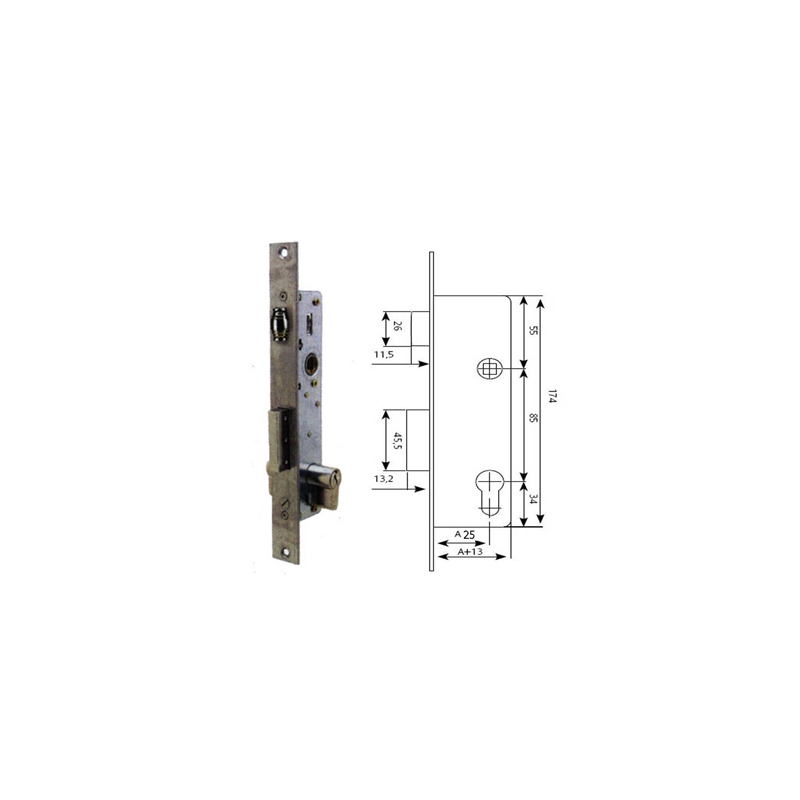 CERRADURA TESA 2216/25-3AI P/BAS 