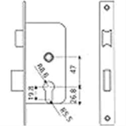 CERRADURA TESA 2010-P-60 HL  2