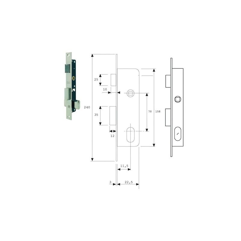 CERRADURA TESA 2220-12 NM 