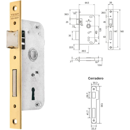 CERRADURA TESA 2002-40 HL  