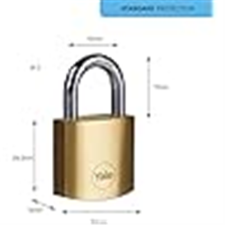 CANDADO YALE 30mm A/CORTO Y110B/30/115/1B 