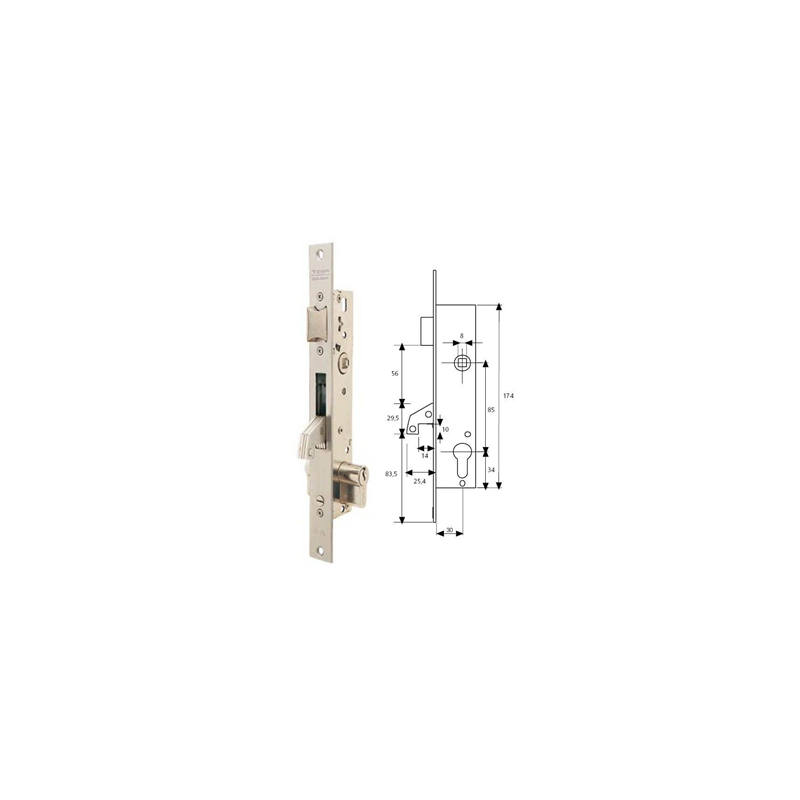 CERRADURA TESA 2240/30/3NI 