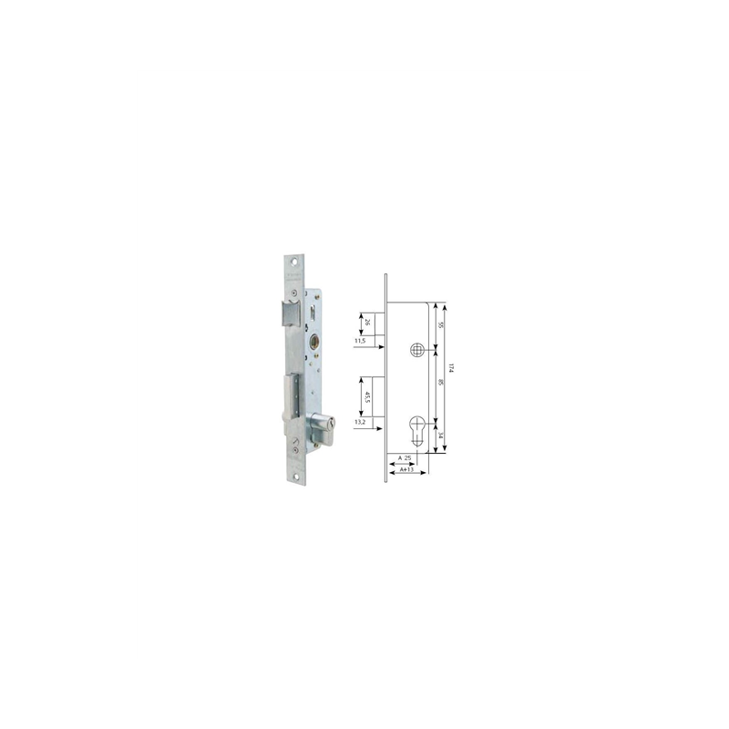 CERRADURA TESA 2210/38/SSIBASIC 