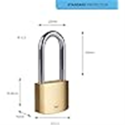 CANDADO YALE 50mm A/LARGO M/LLAVE Y110B501661B501 