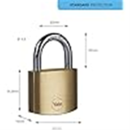 CANDADO YALE 40mm A/CORTO M/LLAVE Y110B401221B401 