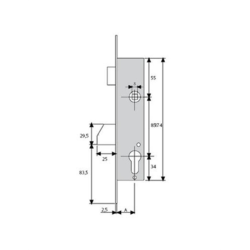 CERRADURA TESA 2210/30/3NI  2