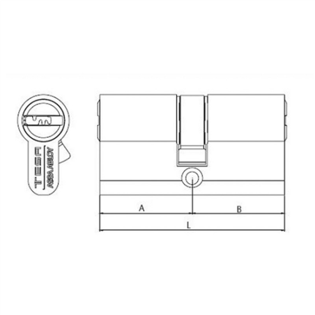 CILINDRO TESA T-60 M650 4040 NIQ 