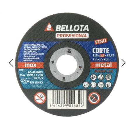 DISCOS BELL 50310 115x16 A/INOX 