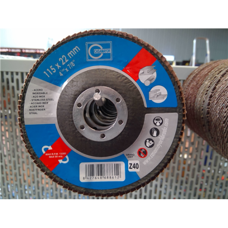 DISCOS LAMINAS INOX 115 GR 40 CASAMAYOR 