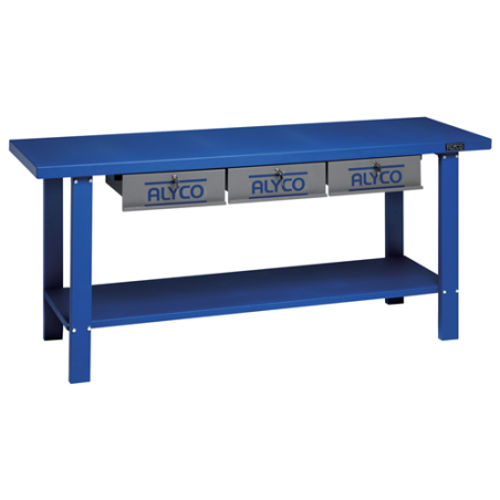 192677 MESA DE TRABAJO 3 CAJONES 2000mm 