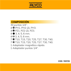 193725 JUEGO PUNTAS Y ADAPTADORES 32 PCS  2
