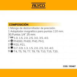 193467 JUEGO DESTORNILLADPRECISION 30 EN 1  2