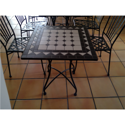 MESA FORJA CUADRADA 60X60 C/CERAMICA YMT-1003-NEG  2