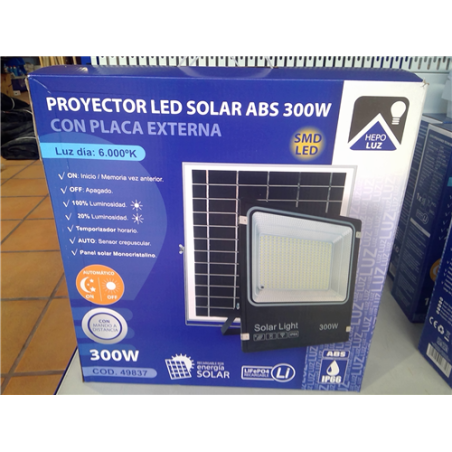 PROYECTOR LED SOLAR ABS 300W 6000K 49837 