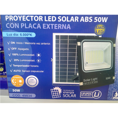 PROYECTOR LED SOLAR ABS  50W 6000K 49834 