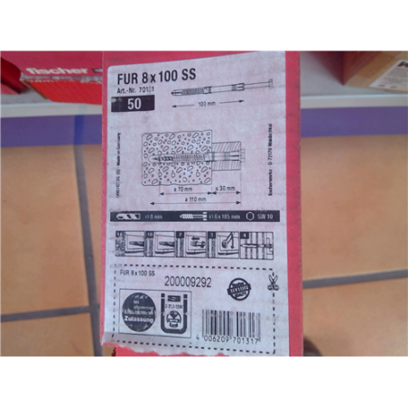 TACO FUR  8x100 SS  70131 