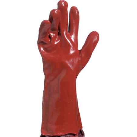 GUANTES PVC ROJO LARGO PVC7335 T-10 UNICA 