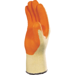 GUANTES ALGODON LATEX VE730OR T- 9 NARANJA  2