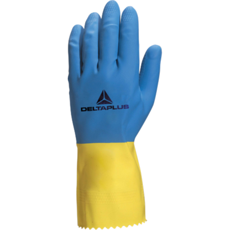 GUANTES LATEX LARGO BICOLOR VE330 T- 8/9 