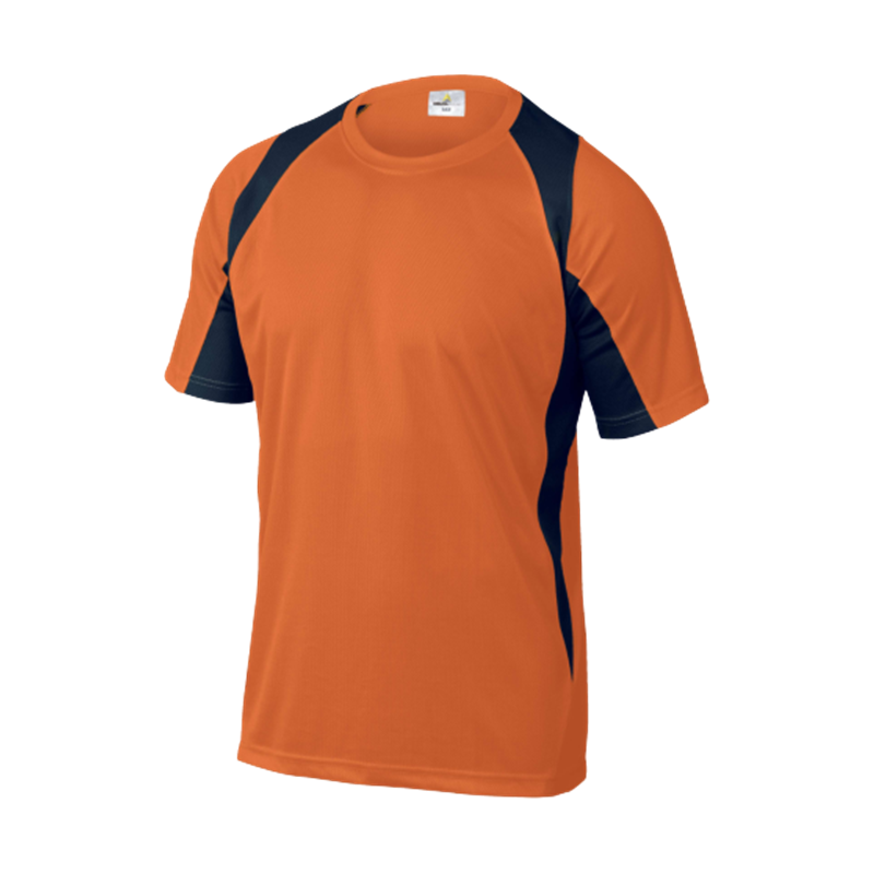 CAMISETA BICOLOR BALI NARANJA-AZUL T- L 