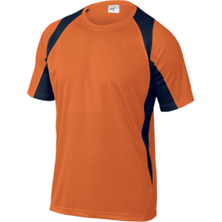 CAMISETA BICOLOR BALI NARANJA-AZUL T- M 