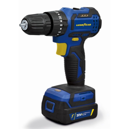 TALADRO IMPACTO GOODYEAR BATERIA GY1020LI  20v 