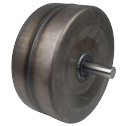 RUEDA CHAPA C/Z EJE/ROD400x150 