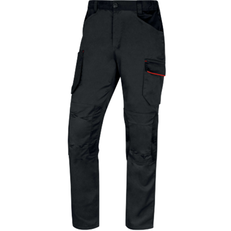 PANTALON M2PA3-STRETCH GRIS OSCURO-ROJO T-M 