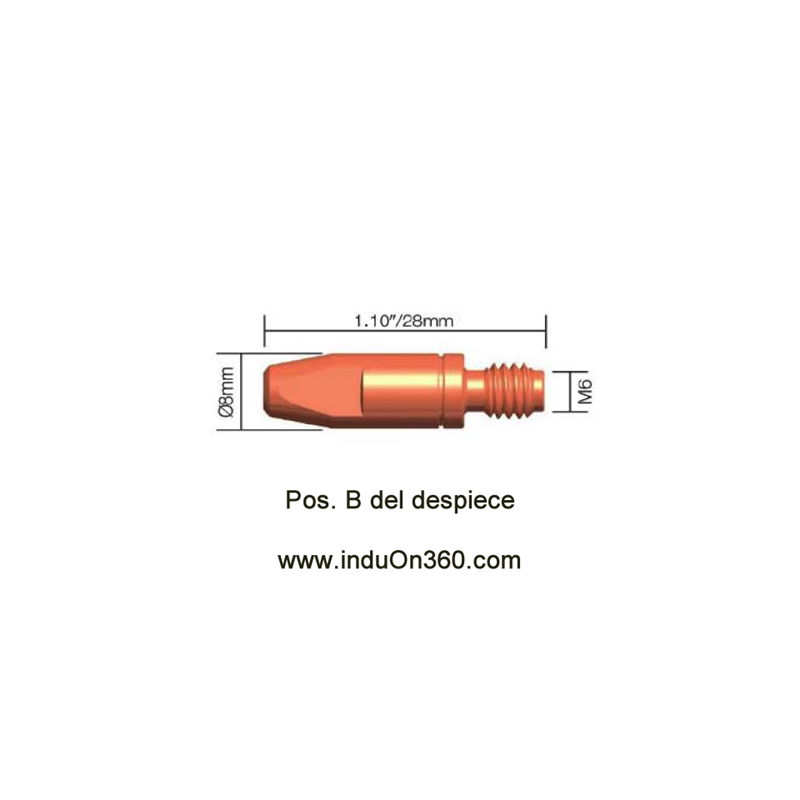 PUNTA CONTACTO M-6 16MM 