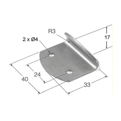 UÑA UH-12 CHAPA PEQUEÑA 2 AGUJ  0621 