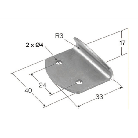 UÑA UH-12 CHAPA PEQUEÑA 2 AGUJ  0621 