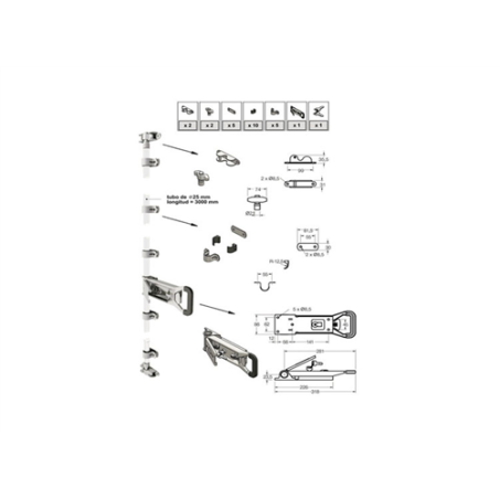 CIERRE FALLEBA CF-25 SIN TUBO  0820 