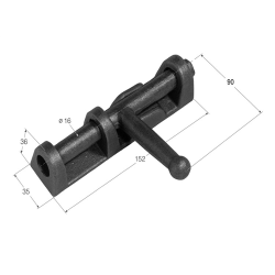 CERROJO CR-2 MANGO CRUZ PEQUEÑO  1303 