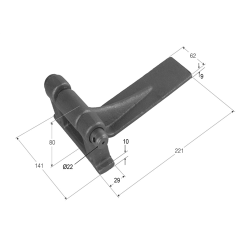 BISAGRA VOLQUETE TRASERA B-4 
